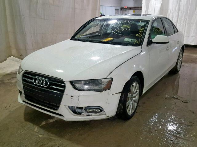 WAUBFAFL1DA171500 - 2013 AUDI A4 PREMIUM WHITE photo 2