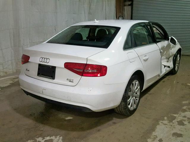 WAUBFAFL1DA171500 - 2013 AUDI A4 PREMIUM WHITE photo 4