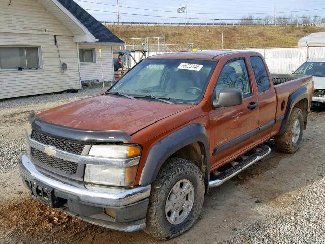 1GCDT196948172525 - 2004 CHEVROLET COLORADO ORANGE photo 2