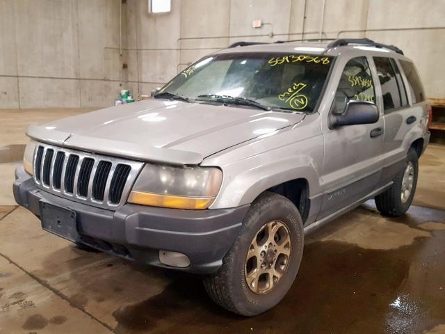 1J4GW48S31C577383 - 2001 JEEP GRAND CHER GRAY photo 2