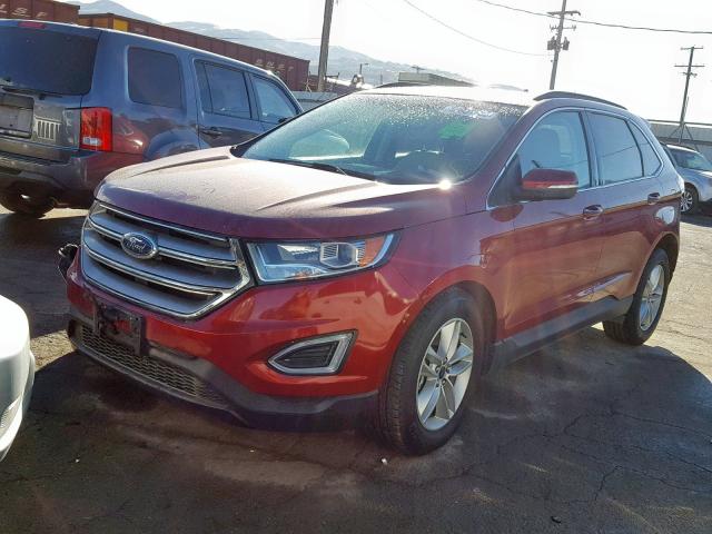 2FMPK4J83GBB67820 - 2016 FORD EDGE SEL RED photo 2