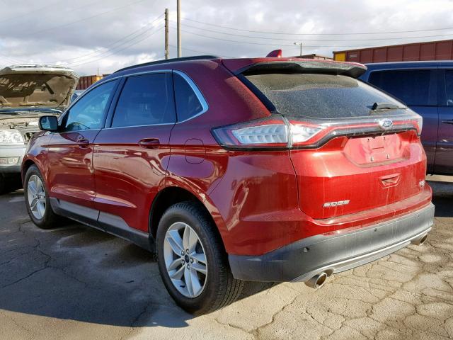 2FMPK4J83GBB67820 - 2016 FORD EDGE SEL RED photo 3