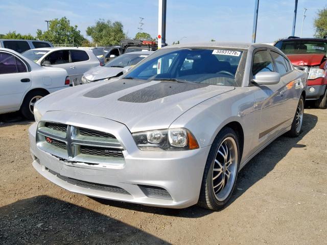 2C3CDXBG6CH184613 - 2012 DODGE CHARGER SE SILVER photo 2