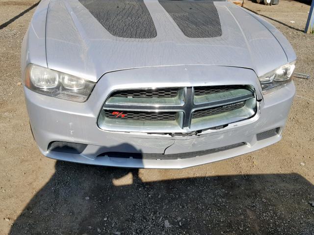 2C3CDXBG6CH184613 - 2012 DODGE CHARGER SE SILVER photo 9