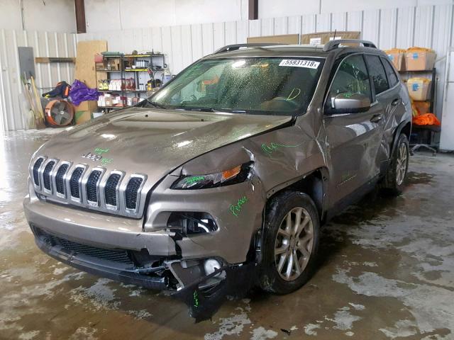 1C4PJLCB6JD590418 - 2018 JEEP CHEROKEE L GRAY photo 2