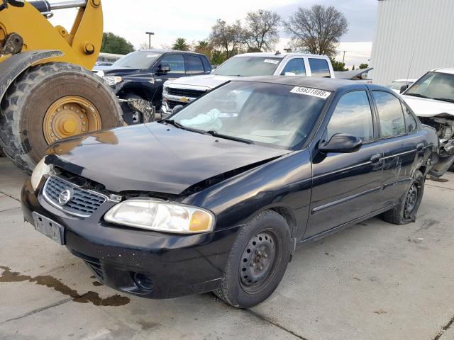 3N1CB51D23L795293 - 2003 NISSAN SENTRA XE BLACK photo 2