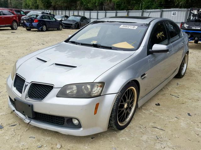 6G2EC57Y39L304318 - 2009 PONTIAC G8 GT SILVER photo 2