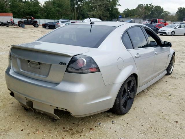 6G2EC57Y39L304318 - 2009 PONTIAC G8 GT SILVER photo 4