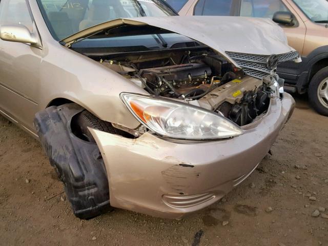 4T1BE32K94U348304 - 2004 TOYOTA CAMRY LE GOLD photo 9