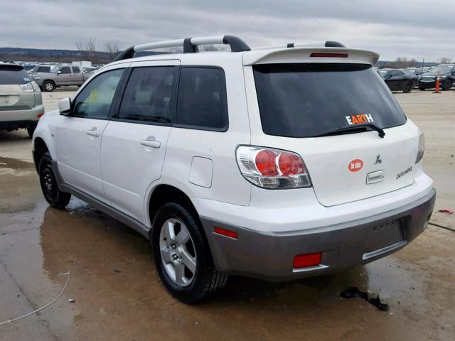 JA4LX41GX3U115384 - 2003 MITSUBISHI OUTLANDER WHITE photo 3