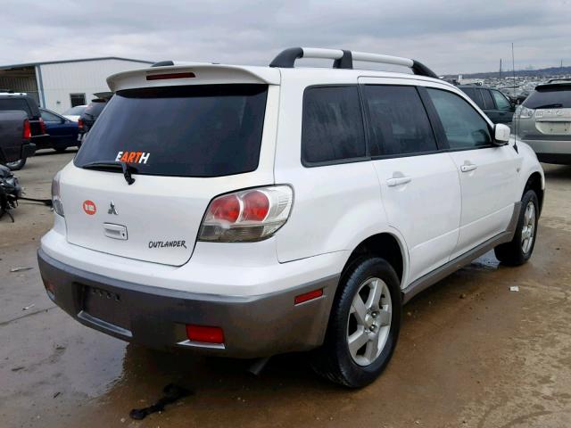 JA4LX41GX3U115384 - 2003 MITSUBISHI OUTLANDER WHITE photo 4