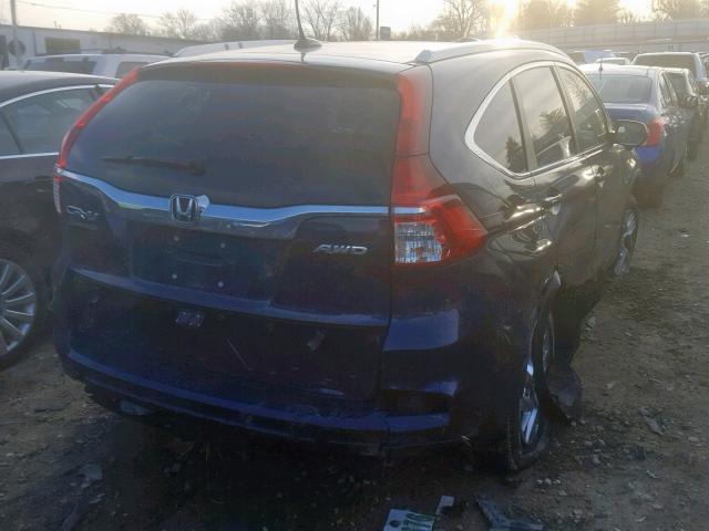 5J6RM4H70FL058647 - 2015 HONDA CR-V EXL BLUE photo 4