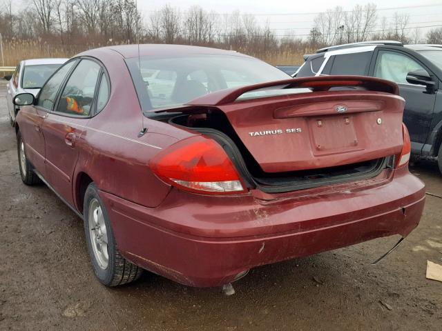 1FAFP55264G176101 - 2004 FORD TAURUS SES RED photo 3