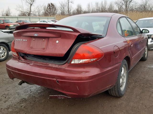 1FAFP55264G176101 - 2004 FORD TAURUS SES RED photo 4