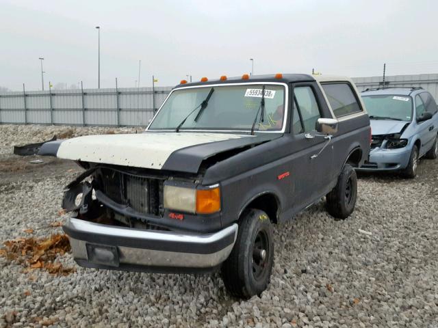 1FMEU15N6MLA27868 - 1991 FORD BRONCO U10 BLACK photo 2