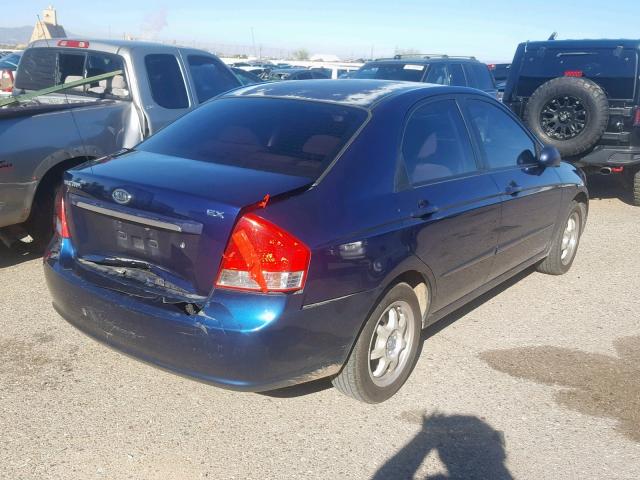 KNAFE122985550339 - 2008 KIA SPECTRA EX BLUE photo 4