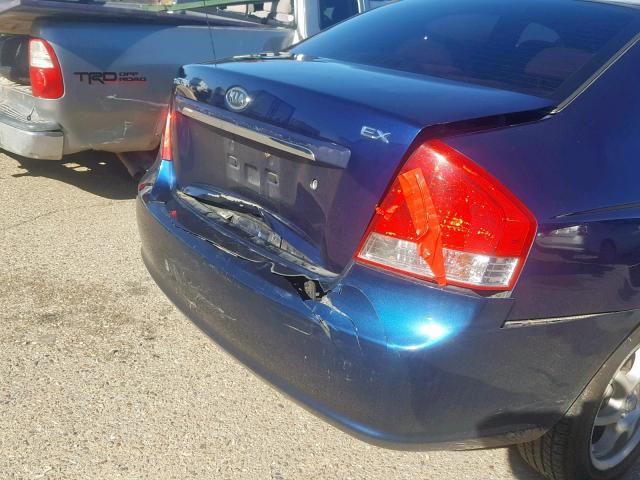 KNAFE122985550339 - 2008 KIA SPECTRA EX BLUE photo 9