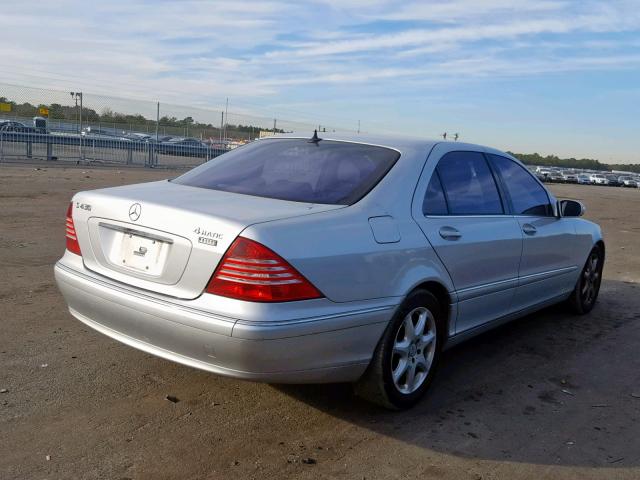 WDBNG83J95A457703 - 2005 MERCEDES-BENZ S 430 4MAT SILVER photo 4