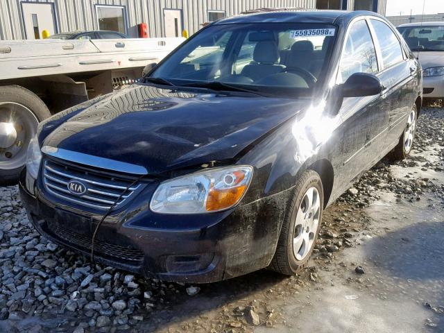 KNAFE121585529740 - 2008 KIA SPECTRA EX BLACK photo 2