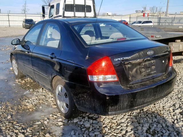 KNAFE121585529740 - 2008 KIA SPECTRA EX BLACK photo 3