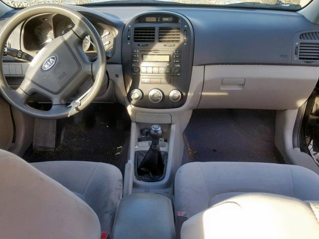 KNAFE121585529740 - 2008 KIA SPECTRA EX BLACK photo 9