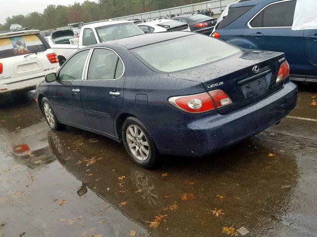 JTHBF30G130137764 - 2003 LEXUS ES 300 BLUE photo 3