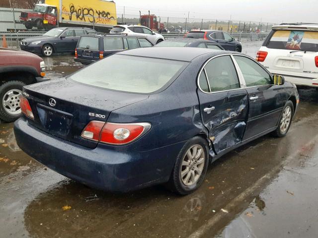 JTHBF30G130137764 - 2003 LEXUS ES 300 BLUE photo 4