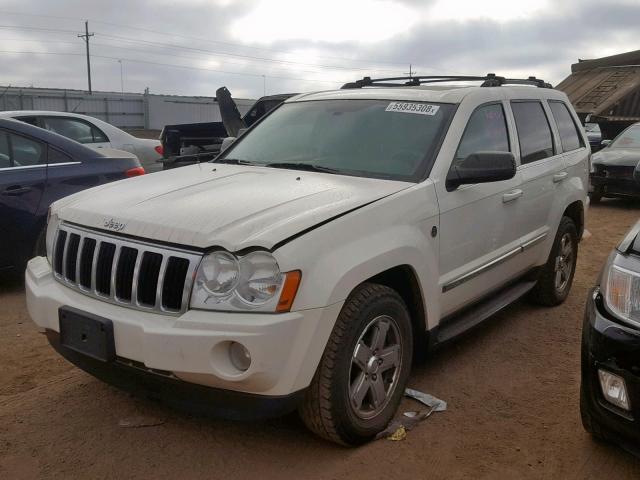 1J4HR58N25C617454 - 2005 JEEP GRAND CHER WHITE photo 2