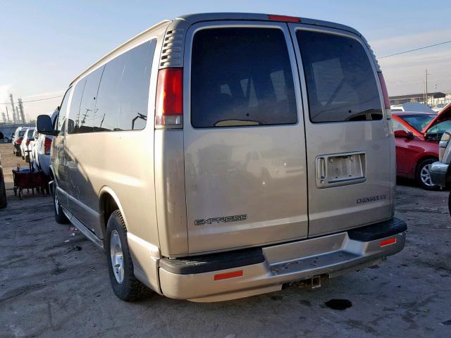 1GNFG65R711190950 - 2001 CHEVROLET EXPRESS G1 GOLD photo 3