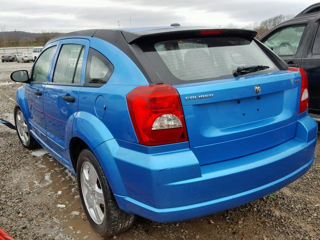 1B3HB48B18D709648 - 2008 DODGE CALIBER SX BLUE photo 3