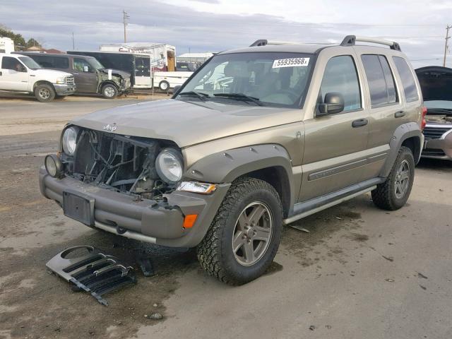 1J4GL38K65W563243 - 2005 JEEP LIBERTY RE BROWN photo 2