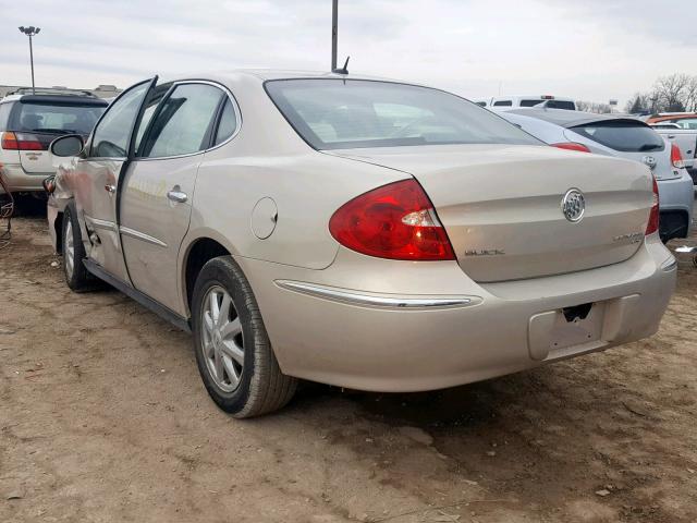 2G4WC582181261234 - 2008 BUICK LACROSSE C BEIGE photo 3