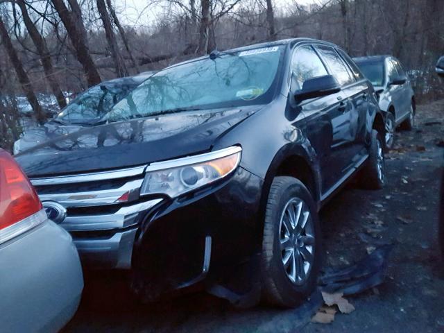 2FMDK4JC7EBA74366 - 2014 FORD EDGE SEL BLACK photo 2