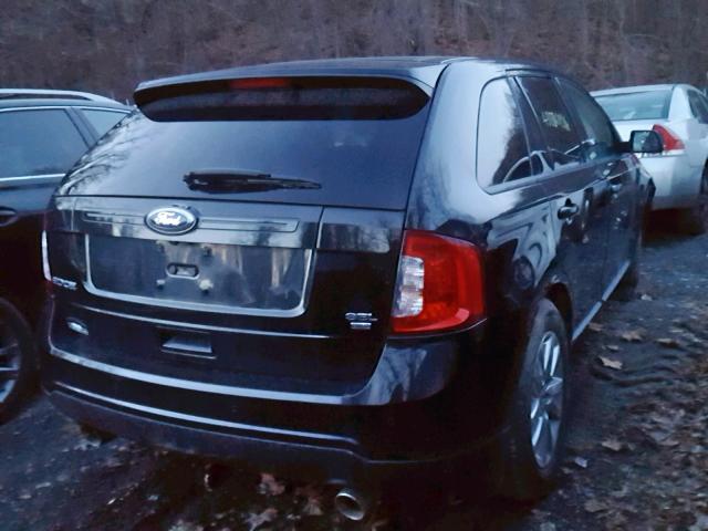 2FMDK4JC7EBA74366 - 2014 FORD EDGE SEL BLACK photo 4