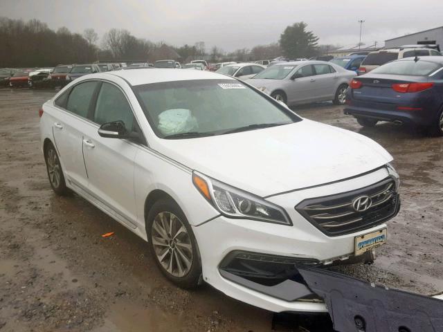 5NPE34AF0FH023250 - 2015 HYUNDAI SONATA SPO WHITE photo 1