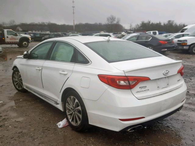 5NPE34AF0FH023250 - 2015 HYUNDAI SONATA SPO WHITE photo 3