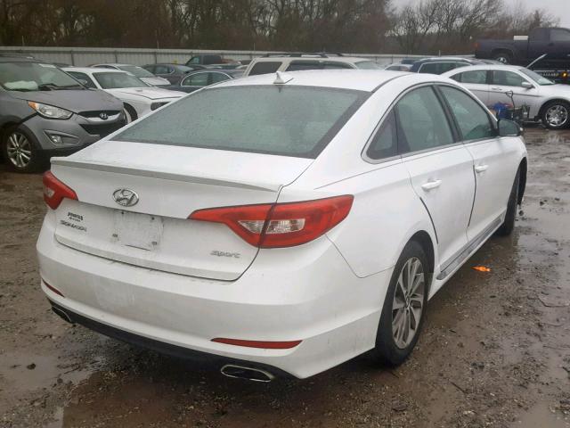 5NPE34AF0FH023250 - 2015 HYUNDAI SONATA SPO WHITE photo 4