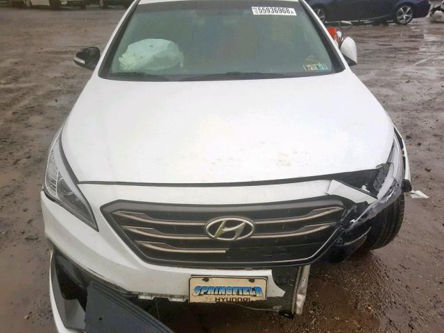 5NPE34AF0FH023250 - 2015 HYUNDAI SONATA SPO WHITE photo 7