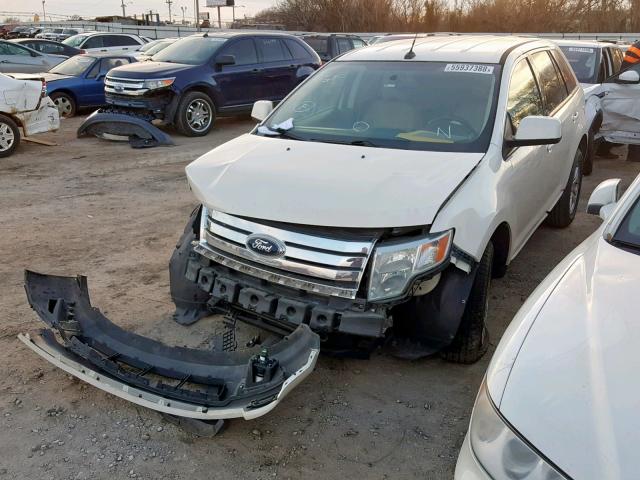 2FMDK38C48BA02173 - 2008 FORD EDGE SEL WHITE photo 2