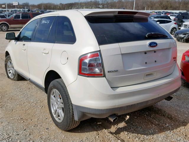 2FMDK38C48BA02173 - 2008 FORD EDGE SEL WHITE photo 3