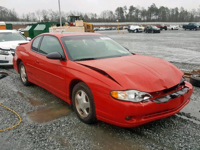 2G1WX12K339220150 - 2003 CHEVROLET MONTE CARL RED photo 1