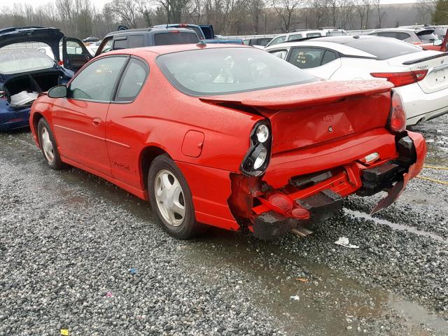 2G1WX12K339220150 - 2003 CHEVROLET MONTE CARL RED photo 3