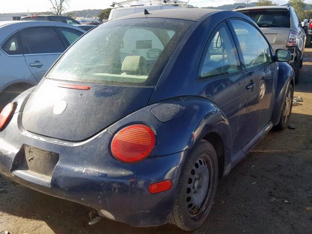 3VWBK21C33M421197 - 2003 VOLKSWAGEN NEW BEETLE 蓝色 照片 4