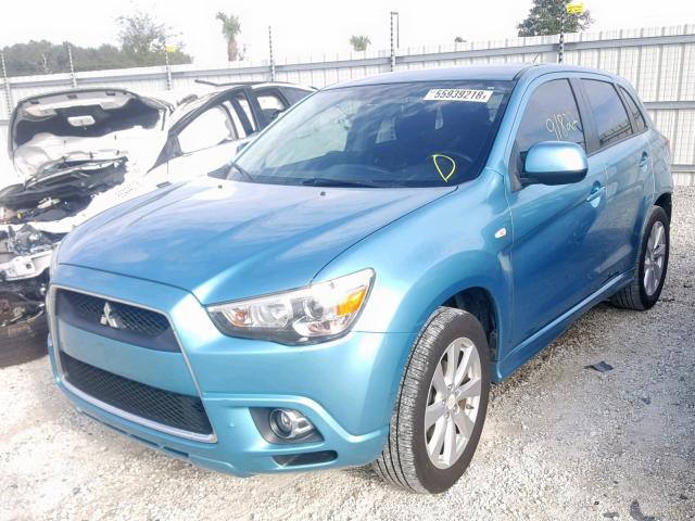 JA4AP4AU3CZ000125 - 2012 MITSUBISHI OUTLANDER BLUE photo 2