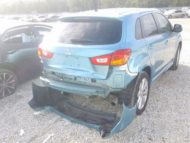 JA4AP4AU3CZ000125 - 2012 MITSUBISHI OUTLANDER BLUE photo 4