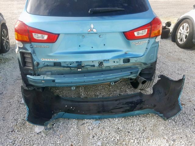 JA4AP4AU3CZ000125 - 2012 MITSUBISHI OUTLANDER BLUE photo 9