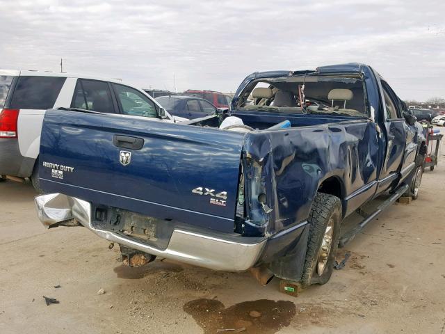 1D7KS28C26J214588 - 2006 DODGE RAM 2500 S BLUE photo 4