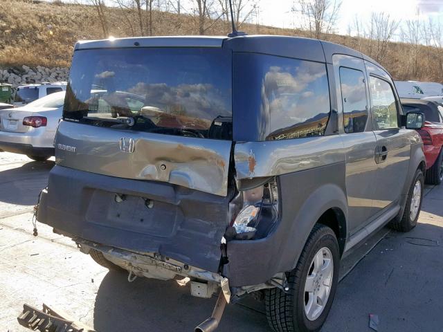 5J6YH28695L012034 - 2005 HONDA ELEMENT EX GRAY photo 4