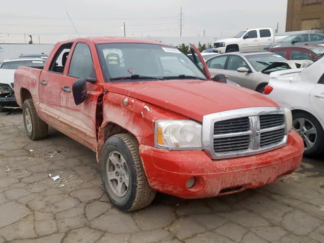 1D7HW48N95S167466 - 2005 DODGE DAKOTA QUA RED photo 1