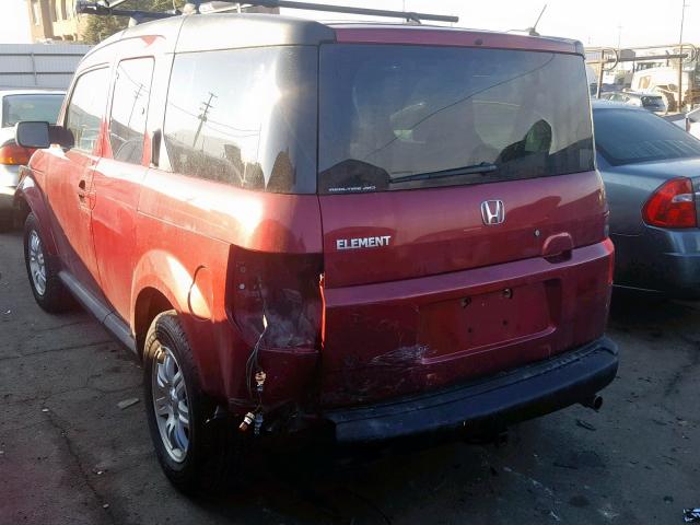 5J6YH28738L016173 - 2008 HONDA ELEMENT EX BURGUNDY photo 3